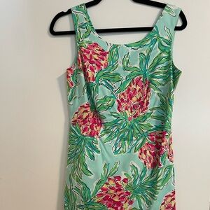 Lilly Pulitzer Aqua and Pink Patterned Dress